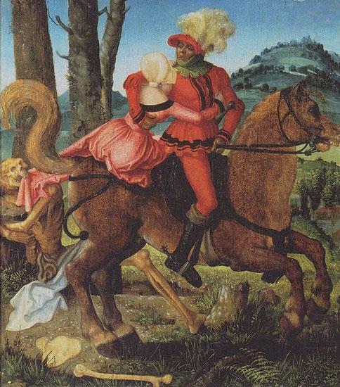 Hans Baldung Grien Knight, Death and girl china oil painting image
